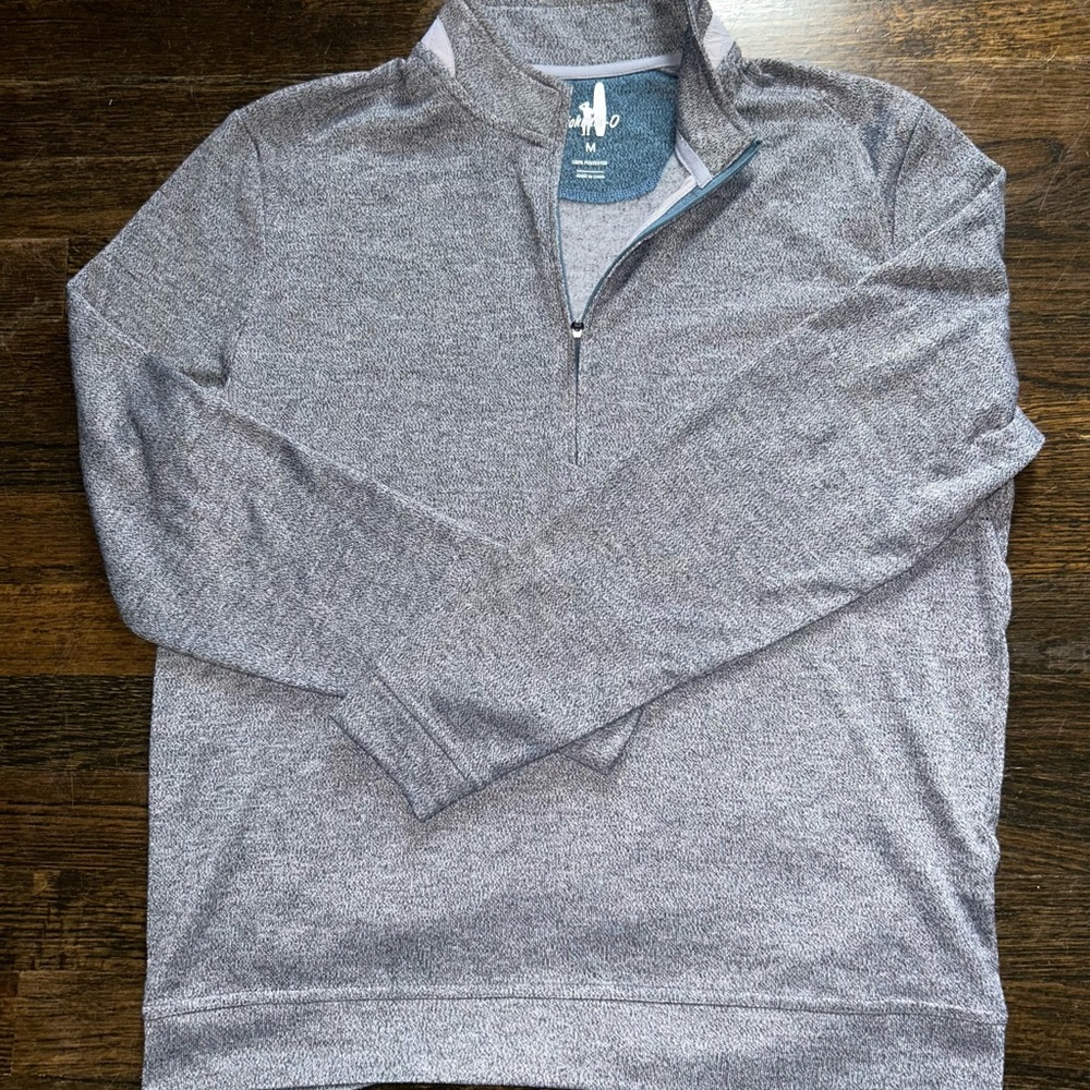 johnnie-O Quarter Zip Heather Gray